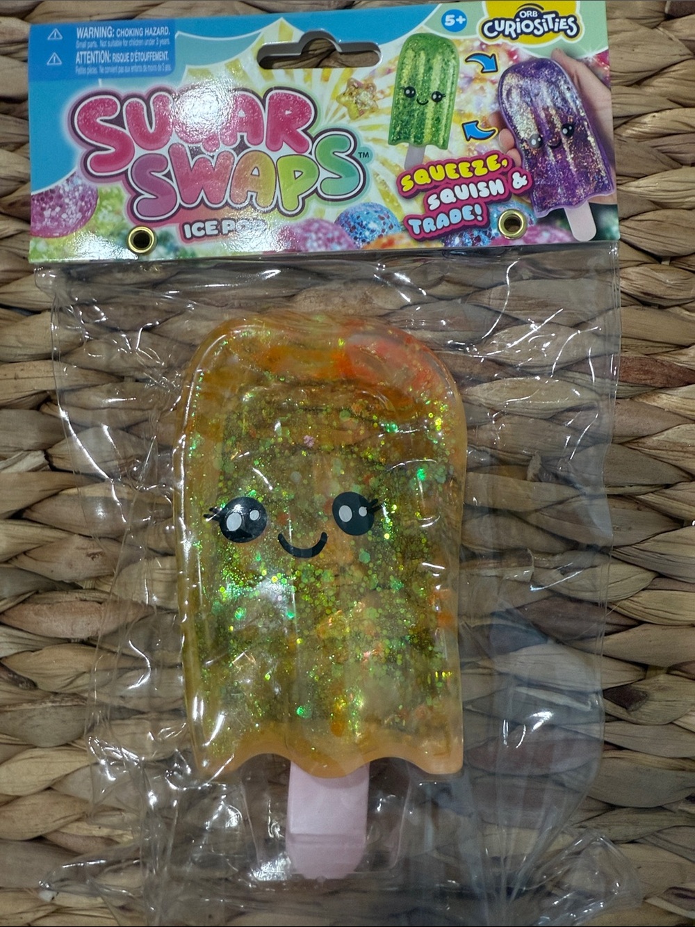 Sugar Swaps Kids' Glitter Popsicle Toy - Orange